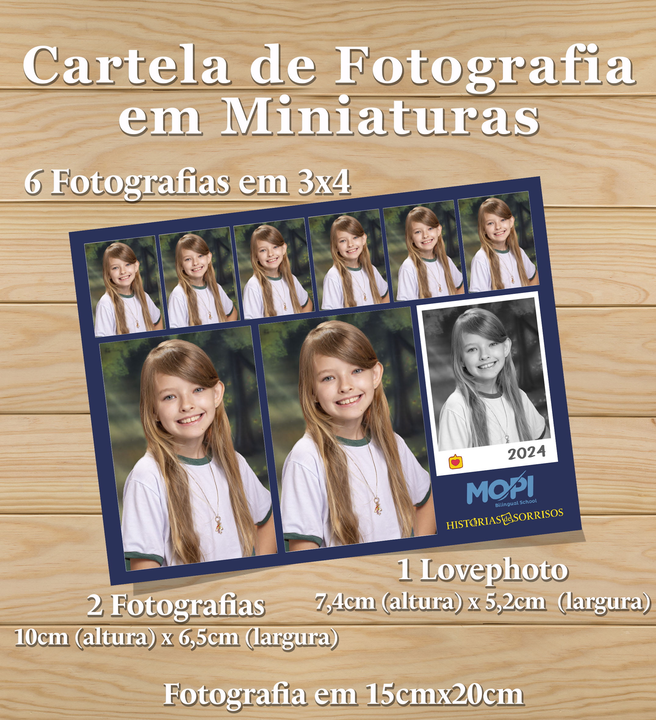 CARTELA DE FOTOGRAFIAS EM MINIATURAS - MOPI TIJUCA 2024