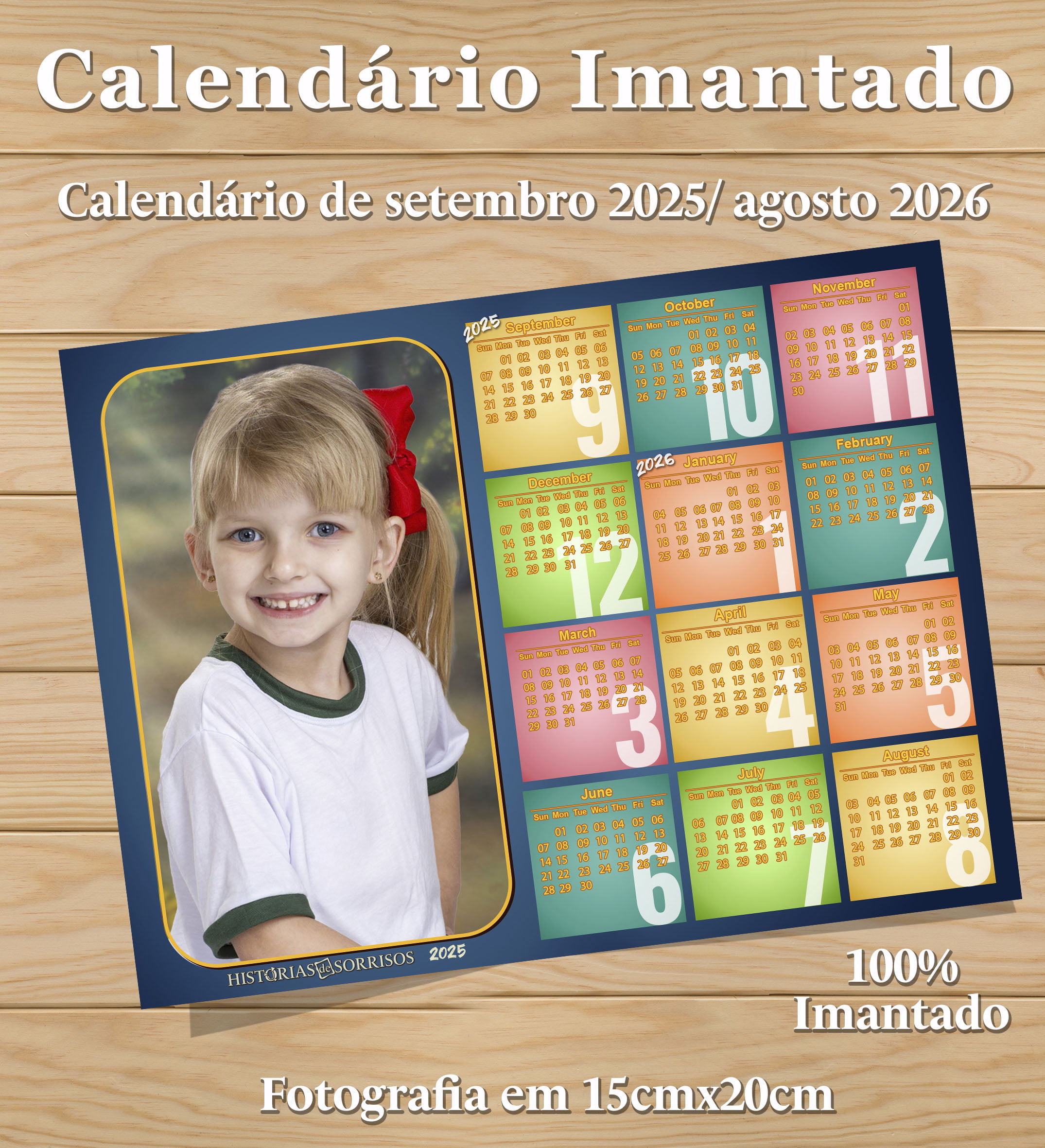 CALENDÁRIO PERSONALIZADO 100% IMANTADO -ANGLO NIPA 2025 