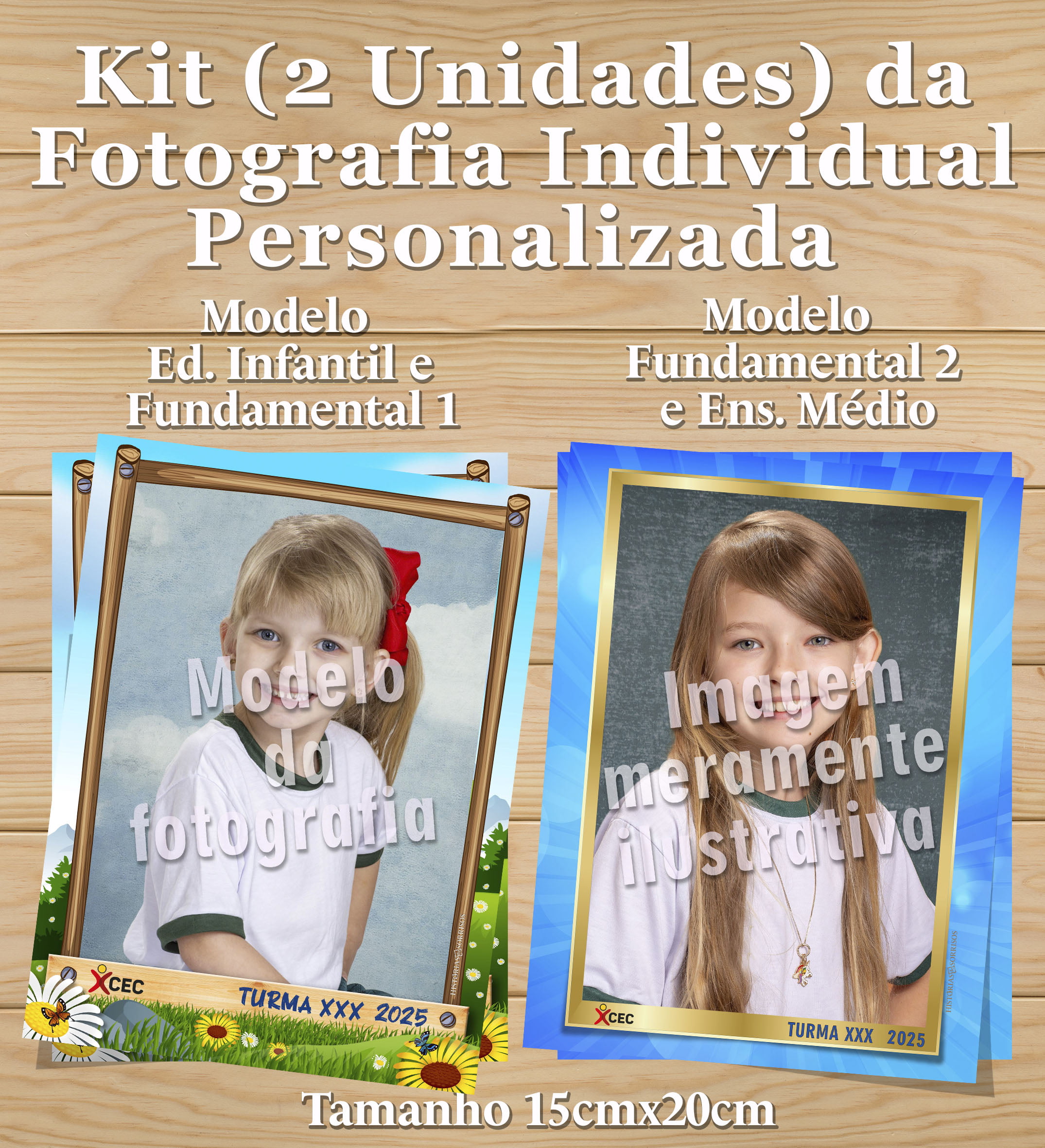 3 FOTOGRAFIAS - ESCOLAR INDIVIDUAL PERSONALIZADA -CEC 2025  