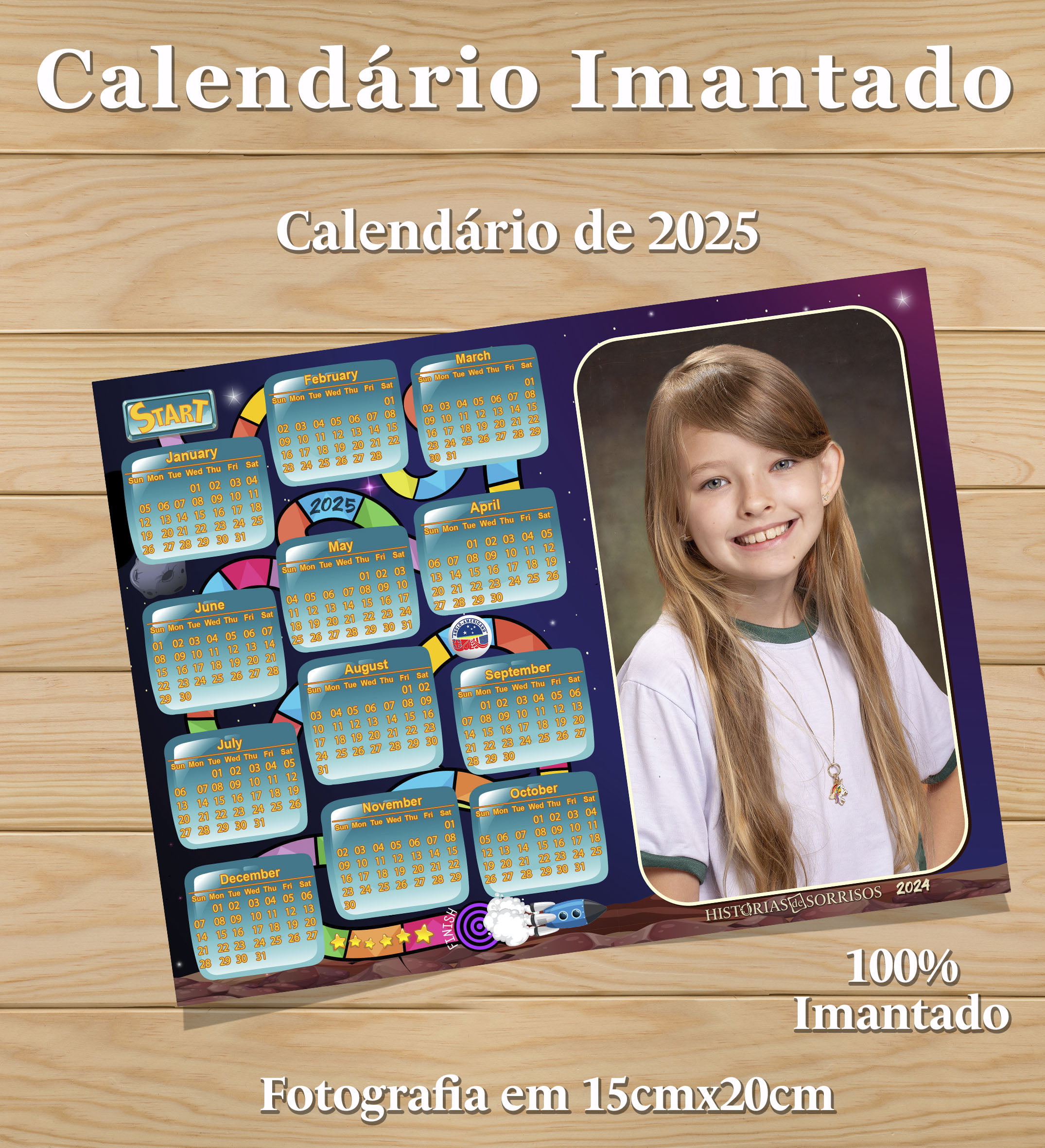 CALENDÁRIO PERSONALIZADO 100% IMANTADO - ANGLO BARRA - 2024