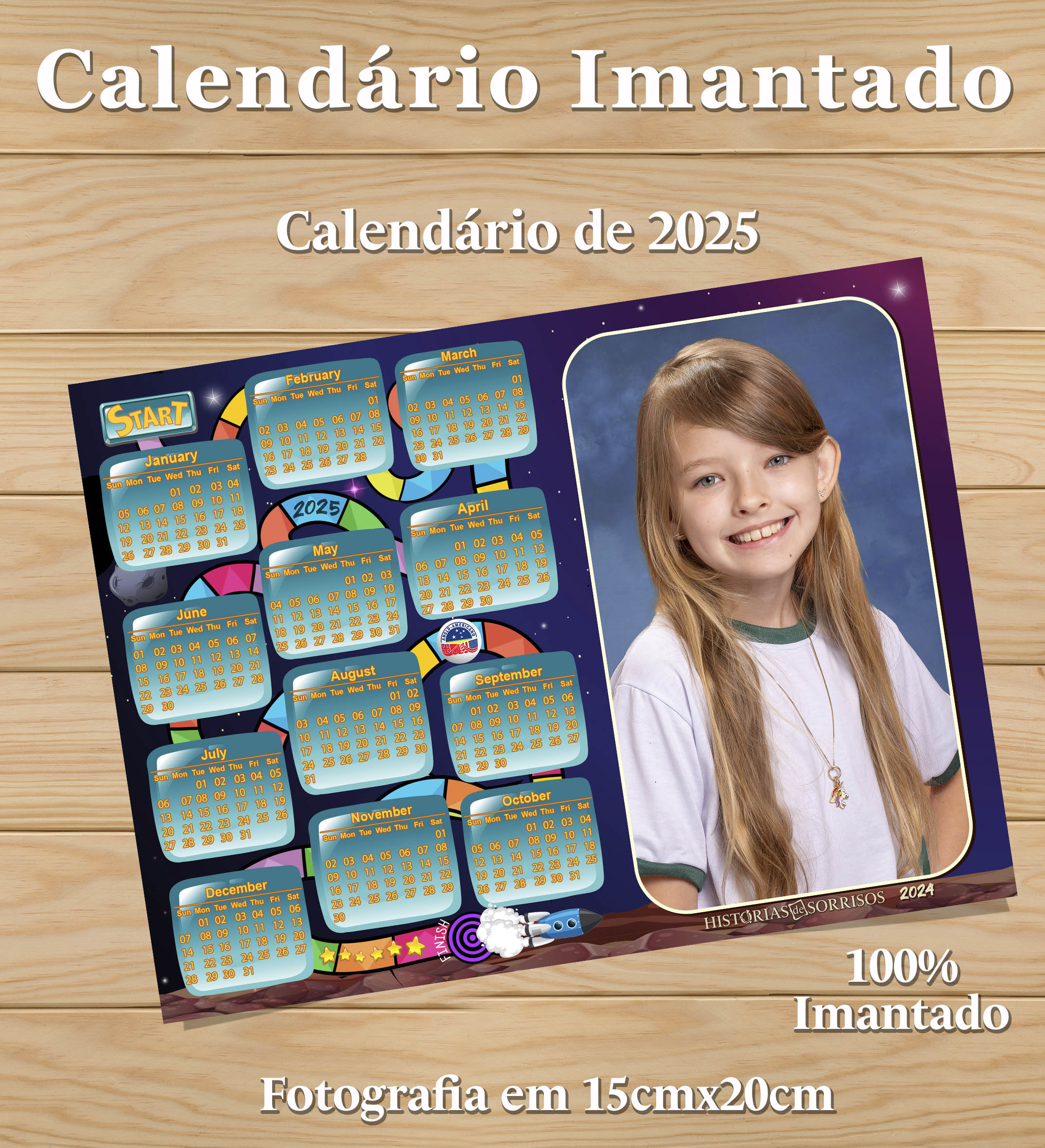 CALENDÁRIO PERSONALIZADO 100% IMANTADO - ANGLO RESENDE - 2024 