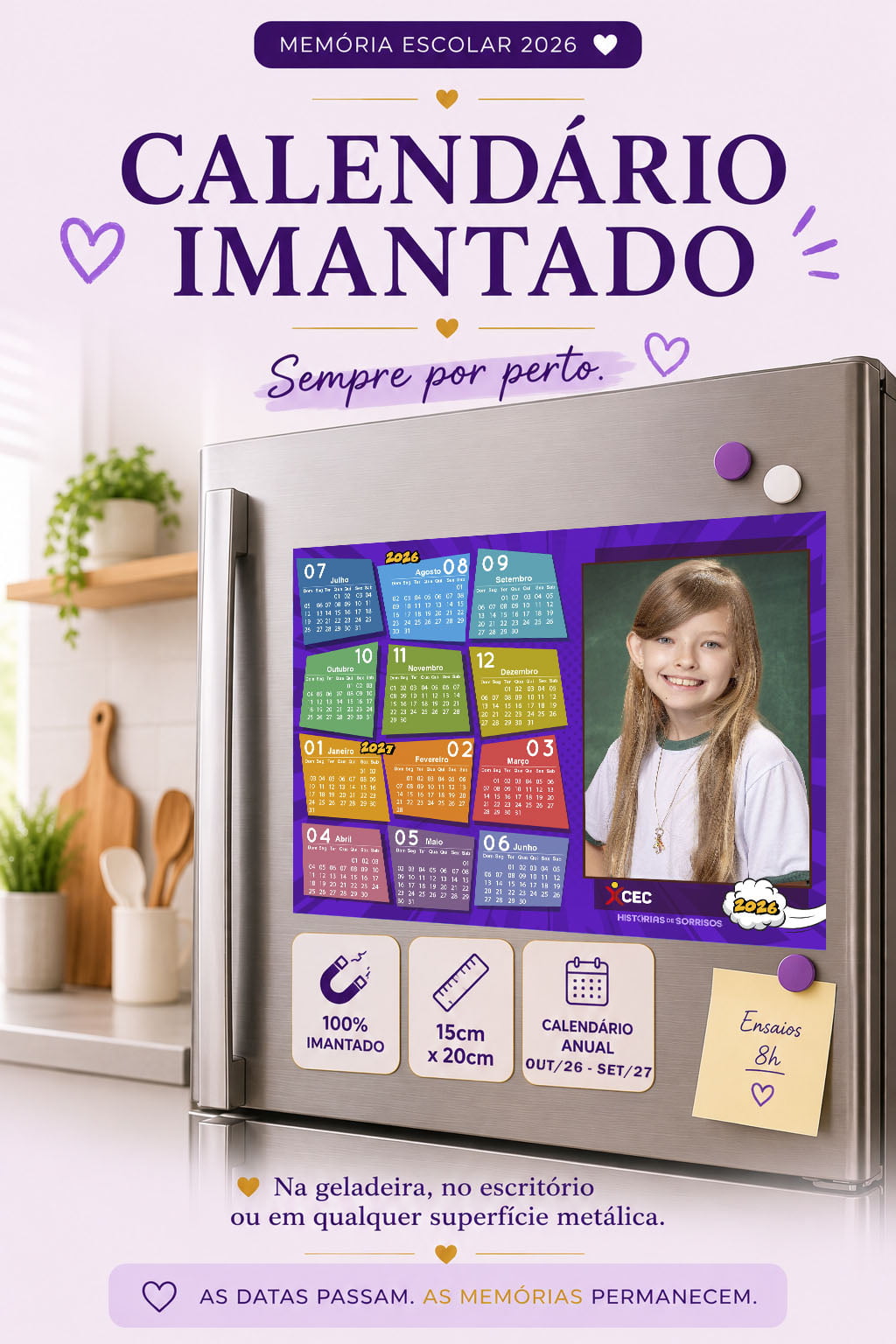 CALENDÁRIO PERSONALIZADO 100% IMANTADO -CEC 2026