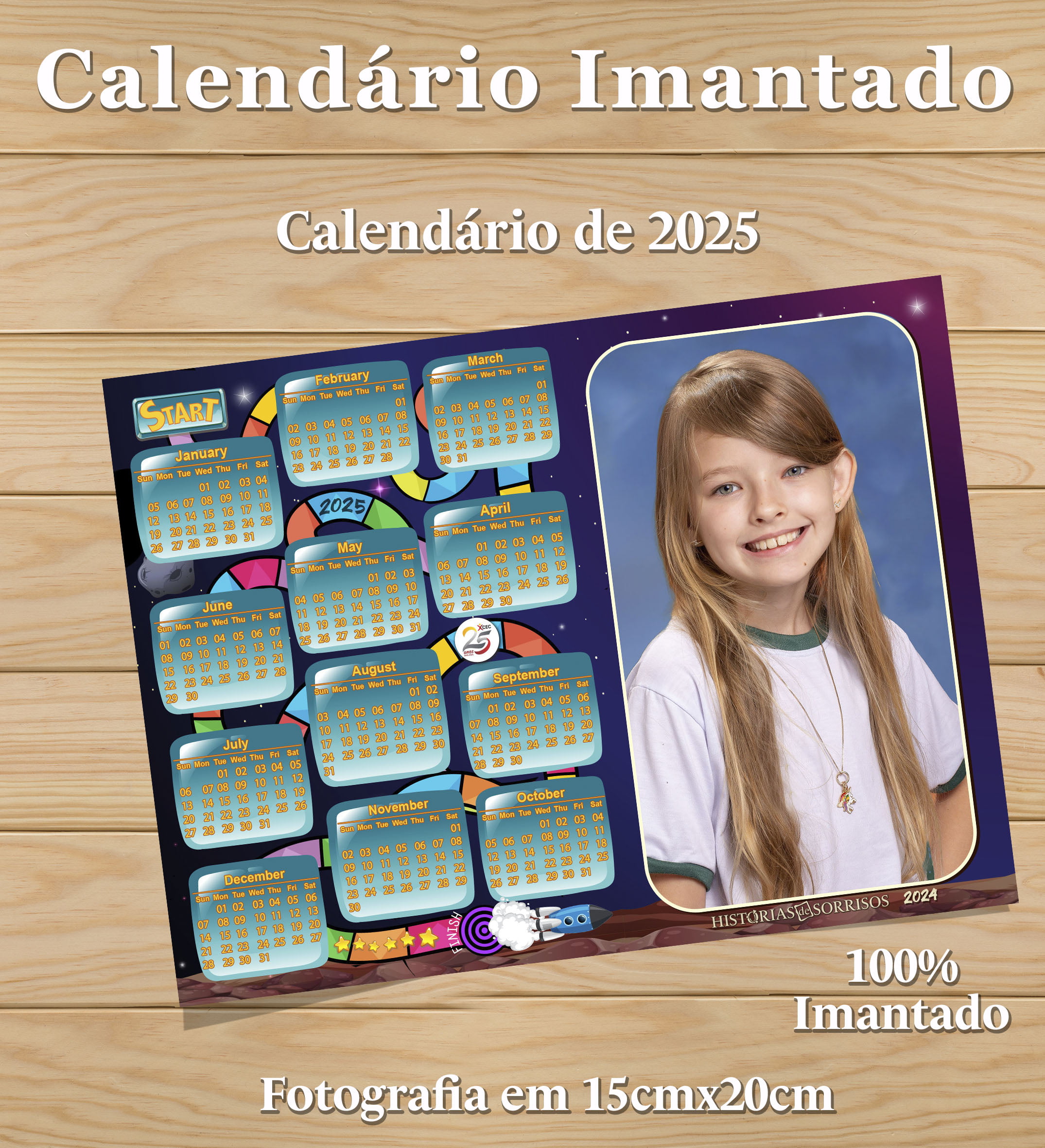 CALENDÁRIO PERSONALIZADO 100% IMANTADO - CEC - 2024