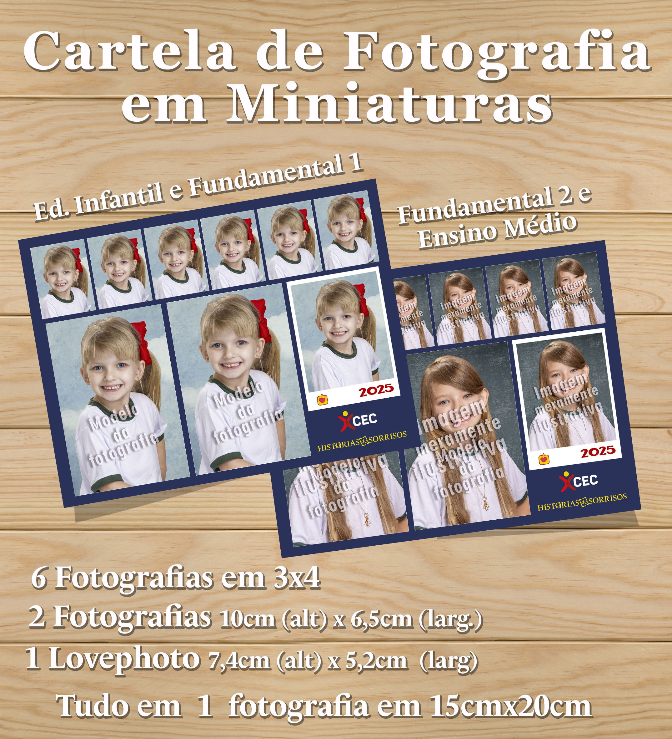 CARTELA DE FOTOGRAFIAS EM MINIATURAS -CEC 2025 
