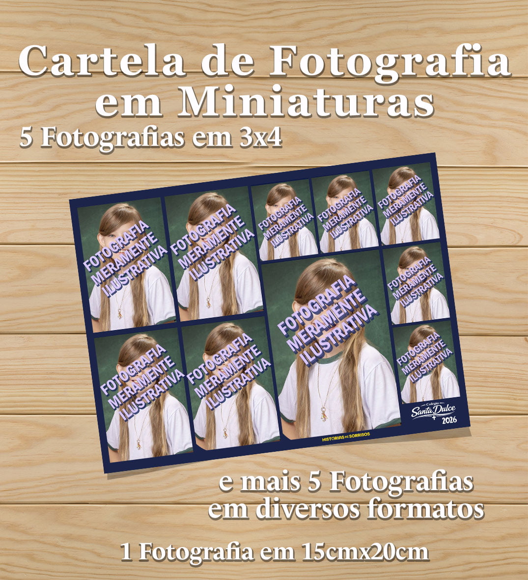 CARTELA DE FOTOGRAFIAS EM MINIATURAS - COLÉGIO SANTA DULCE - 2026