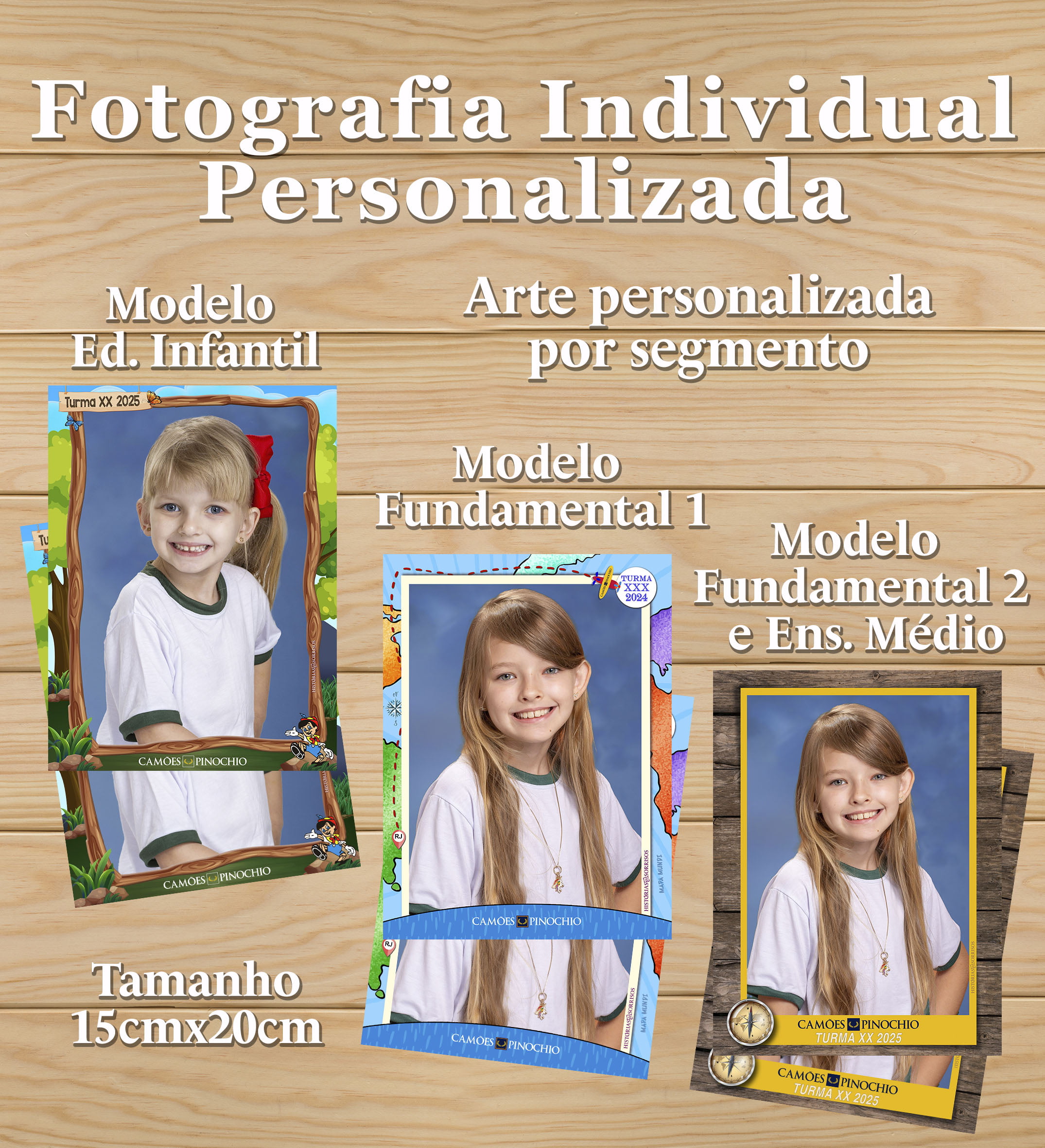 FOTOGRAFIA ESCOLAR INDIVIDUAL PERSONALIZADA -CAMÕES PINOCHIO 2025