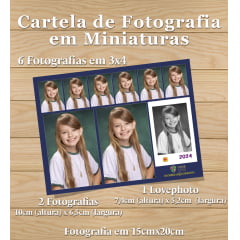 CARTELA DE FOTOGRAFIAS EM MINIATURAS - VINE -2024 