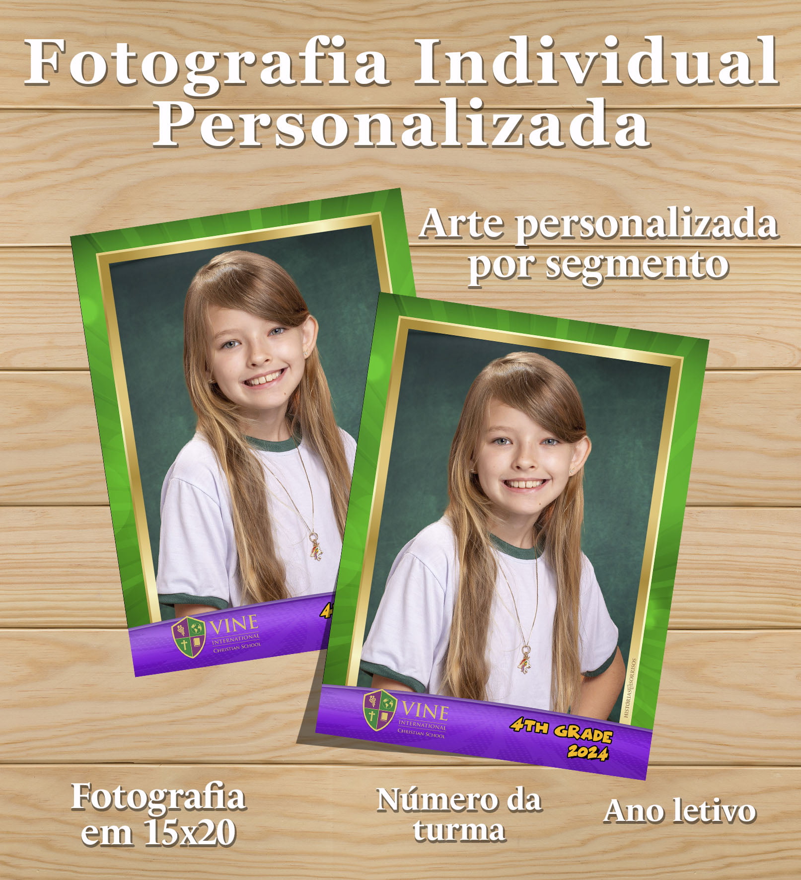 FOTOGRAFIA ESCOLAR INDIVIDUAL PERSONALIZADA -VINE - 2024 