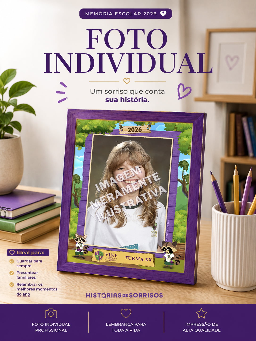 FOTOGRAFIA ESCOLAR INDIVIDUAL PERSONALIZADA - VINE SCHOOL 2026